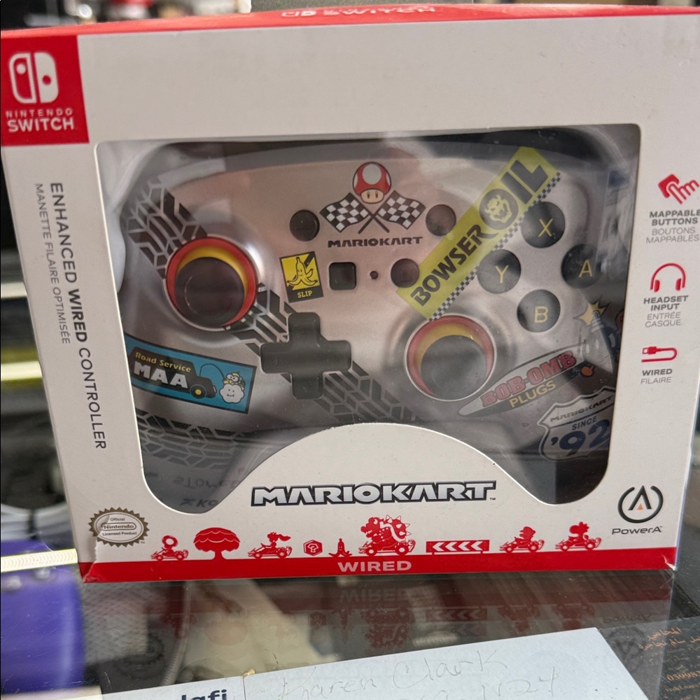 PowerA Mario Kart Enhanced Wired Controller for Nintendo Switch - Silver